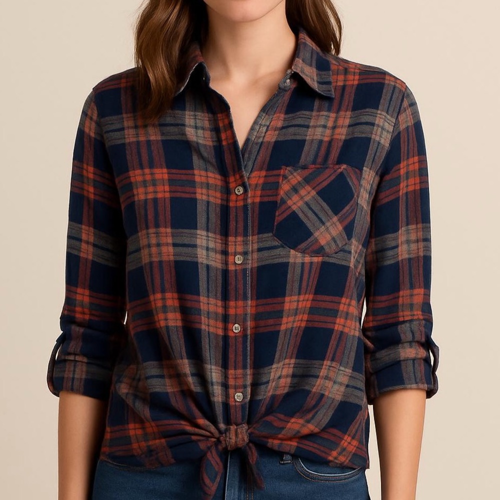 Love Notes Plaid Flannel Shirt